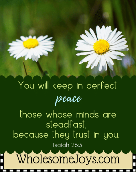 Isaiah 26:3 You will keep in perfect peace