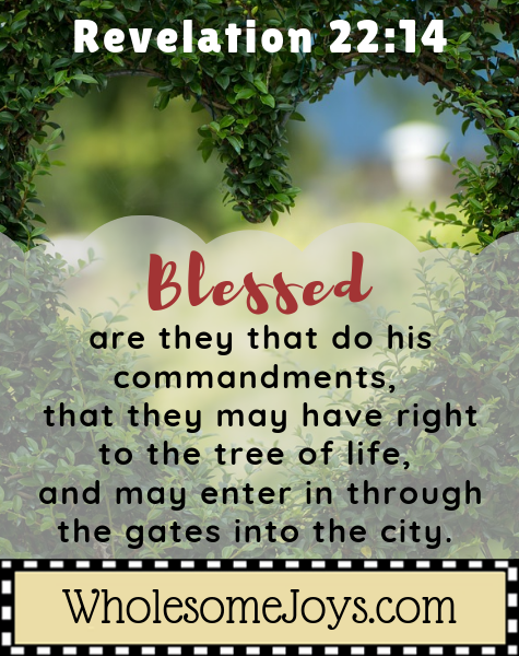 Revelation 22:14 Blessed they do His commandments
